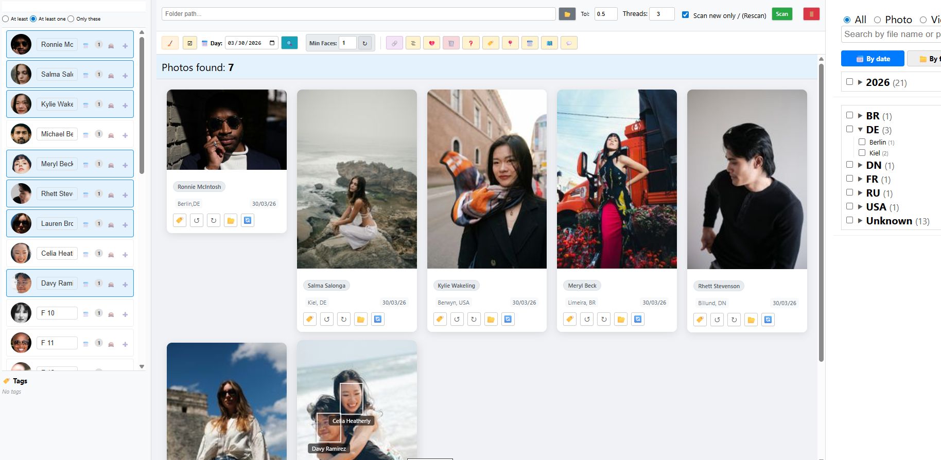 Face Manager Pro Interface